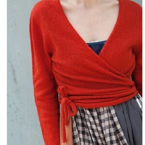 Misha and Puff Cotton Wrap Sweater